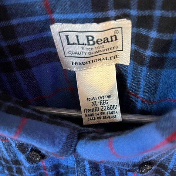 LLBean Men's Large Flannel, Brand New Unworn - Picture 5 of 5
